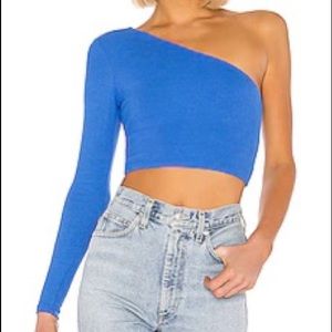 Revolve Superdown One Shoulder Long Sleeve Top